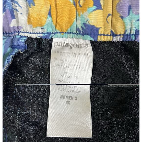 Patagonia Short Shorts XS Baggies Floral Colorful Beach Ocean Fish Print Unlined - Picture 8 of 12